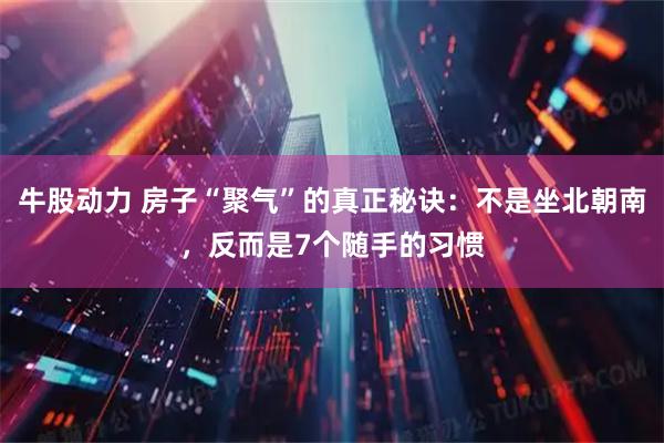 牛股动力 房子“聚气”的真正秘诀：不是坐北朝南，反而是7个随手的习惯